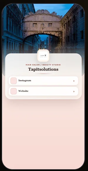 Beauty studio TapIt page template