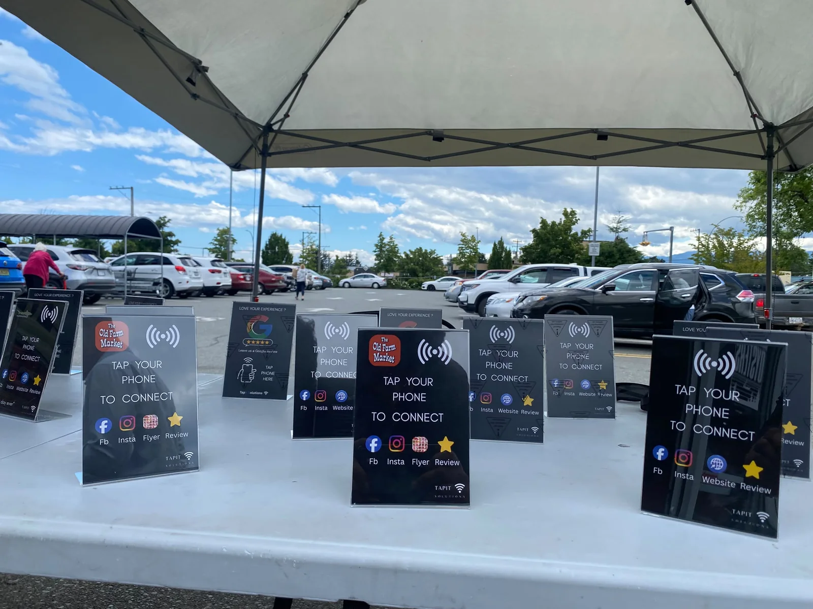 TapIt stands deployed at The Old Farm Market