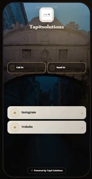 Restaurant TapIt page template