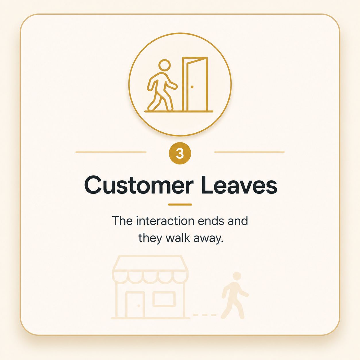 Customer leaves